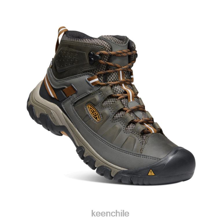 calzado KEEN targhee iii impermeable medio negro oliva/marrón dorado hombres J4XN6230 - Image 3