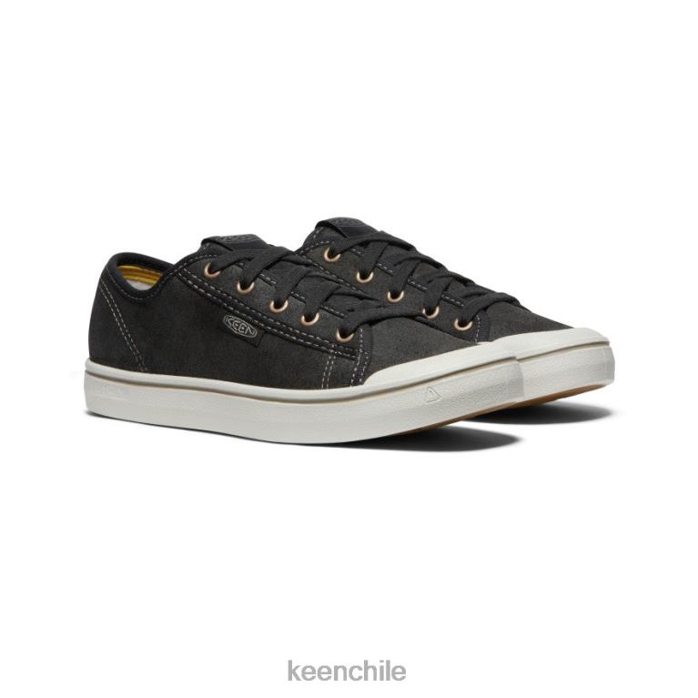 calzado KEEN zapatilla elsa de cuero cosecha abedul negro/plateado mujer J4XN6628 - Image 2