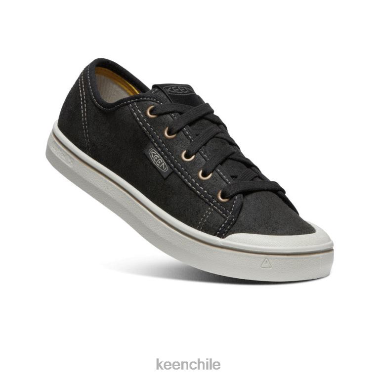 calzado KEEN zapatilla elsa de cuero cosecha abedul negro/plateado mujer J4XN6628 - Image 3