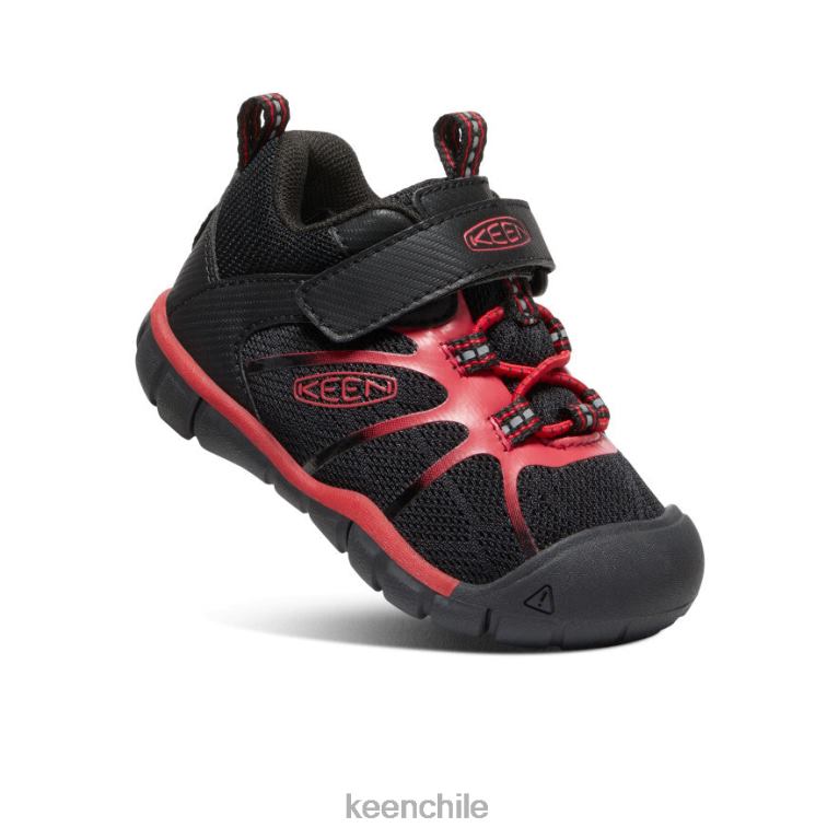 calzado KEEN zapatillas chandler 2 cnx alfombra negra/roja niños pequeños J4XN6885 - Image 3