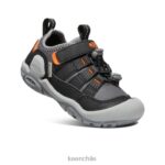 calzado KEEN zapatillas con nudo hueco gris acero/naranja seguridad pequeños niños J4XN6890 - Image 3