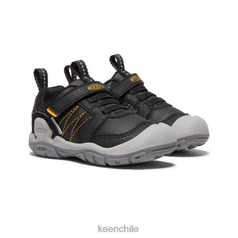 calzado KEEN zapatillas con pico y nudo amarillo negro niños pequeños J4XN6934 - Image 2