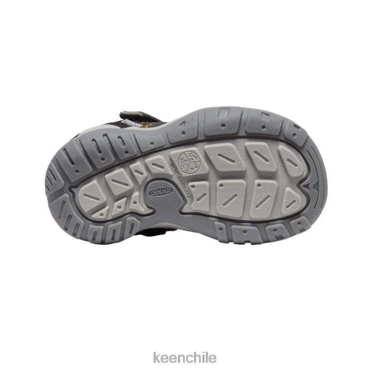 calzado KEEN zapatillas con pico y nudo amarillo negro niños pequeños J4XN6934 - Image 4