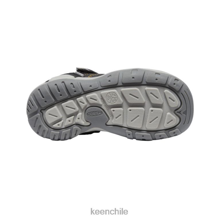 calzado KEEN zapatillas con pico y nudo amarillo negro pequeños niños J4XN6971 - Image 4