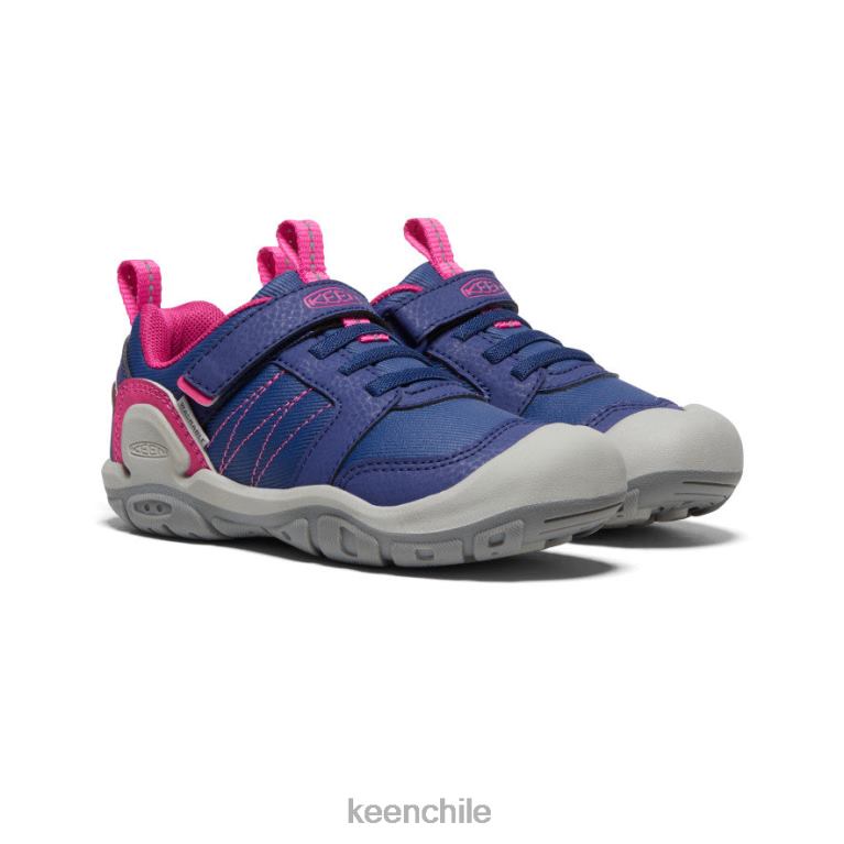 calzado KEEN zapatillas con pico y nudo profundidades azules/pavo real rosa pequeños niños J4XN6970 - Image 2
