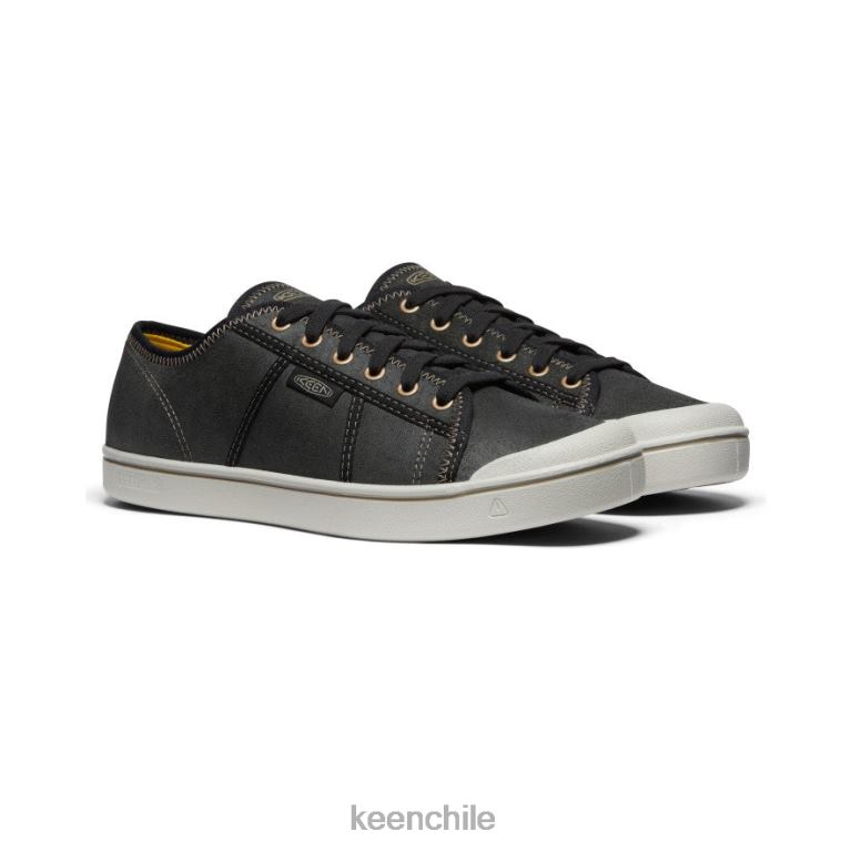 calzado KEEN zapatillas eldon de cuero cosecha abedul negro/plateado hombres J4XN6286 - Image 2