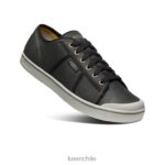 calzado KEEN zapatillas eldon de cuero cosecha abedul negro/plateado hombres J4XN6286 - Image 3