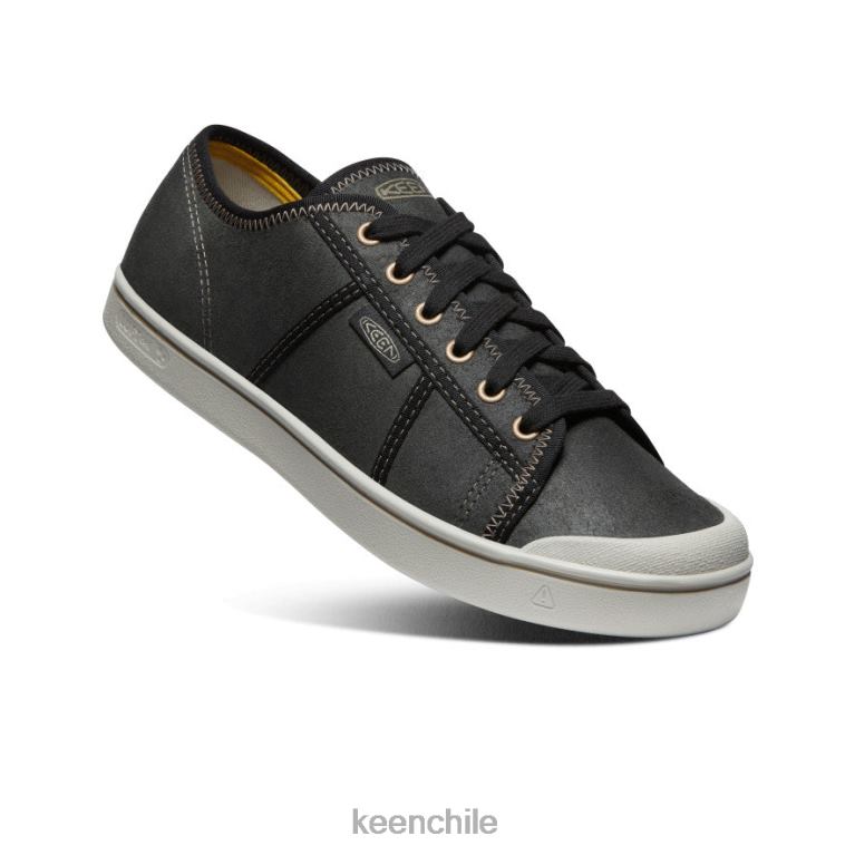 calzado KEEN zapatillas eldon de cuero cosecha abedul negro/plateado hombres J4XN6286 - Image 3