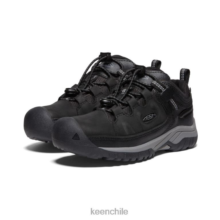 calzado KEEN zapato impermeable targhee negro/gris acero niños grandes J4XN6842 - Image 2