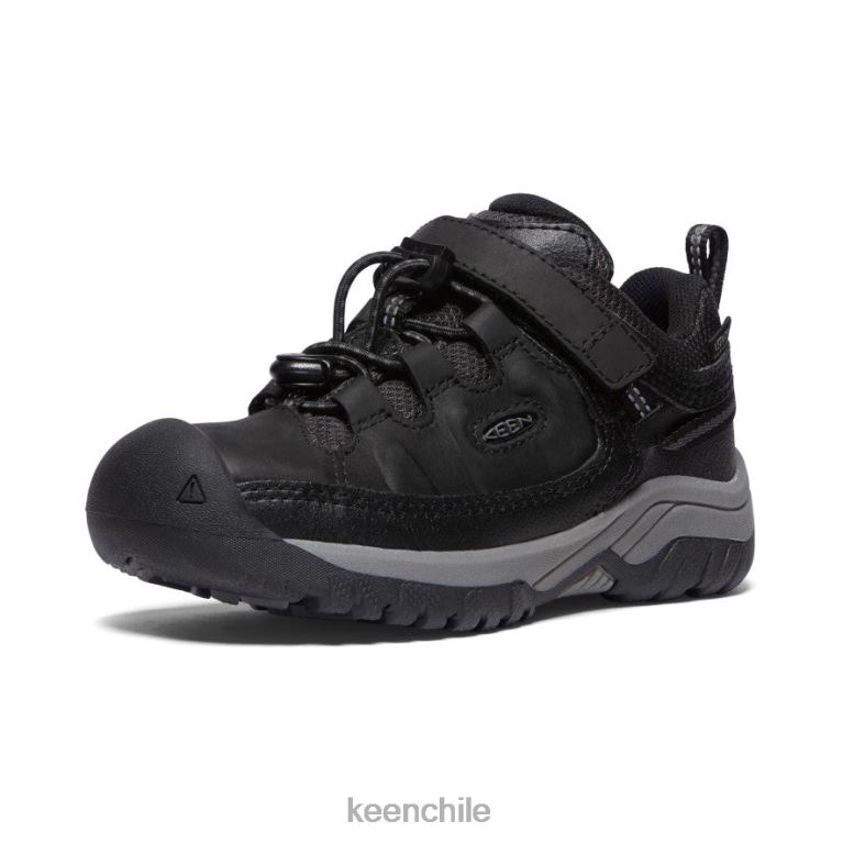 calzado KEEN zapato impermeable targhee negro/gris acero pequeños niños J4XN6912 - Image 3