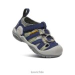 calzado KEEN arroyo nudo gris acero/azul profundo niños pequeños J4XN6806 - Image 3