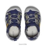 calzado KEEN arroyo nudo gris acero/azul profundo niños pequeños J4XN6806 - Image 4