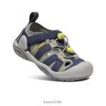 calzado KEEN arroyo nudo gris acero/azul profundo pequeños niños J4XN6772 - Image 3