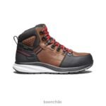 calzado KEEN Bota impermeable con gancho rojo (puntera de fibra de carbono) tabaco/negro hombres J4XN6223