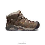 calzado KEEN Bota impermeable detroit xt (puntera blanda) negro oliva/cuero marrón hombres J4XN6178