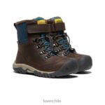 calzado KEEN bota impermeable greta grano de café/azul ala verde azulado niños grandes J4XN61016 - Image 2