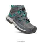 calzado KEEN bota impermeable targhee gris acero/porcelana niños grandes J4XN6896 - Image 3