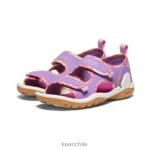calzado KEEN Knotch Creek con puntera abierta lavanda inglesa/fucsia festival niños grandes J4XN6887 - Image 2