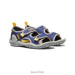 calzado KEEN Knotch Creek con puntera abierta profundidades azules/amarillo pequeños niños J4XN6771 - Image 2