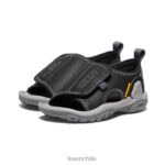 calzado KEEN Knotch River con puntera abierta negro/gris acero niños pequeños J4XN6932 - Image 2