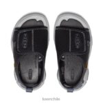 calzado KEEN Knotch River con puntera abierta negro/gris acero niños pequeños J4XN6932 - Image 4
