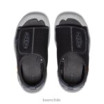 calzado KEEN Knotch River con puntera abierta negro/gris acero pequeños niños J4XN6930 - Image 4