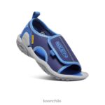 calzado KEEN Knotch River con puntera abierta profundidades brillantes de cobalto/azul pequeños niños J4XN6929 - Image 3