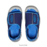 calzado KEEN Knotch River con puntera abierta profundidades brillantes de cobalto/azul pequeños niños J4XN6929 - Image 4