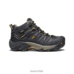 calzado KEEN Lansing impermeable medio (puntera de acero) cuervo/olivo leonado mujer J4XN6598