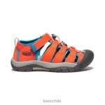 calzado KEEN newport h2 naranja seguridad/azul fiordo niños grandes J4XN6756
