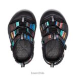 calzado KEEN newport h2 raya negra niños pequeños J4XN6836 - Image 4