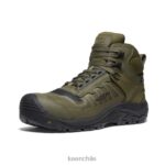 calzado KEEN reno mid kbf impermeable (puntera de fibra de carbono) oliva oscuro/negro hombres J4XN620 - Image 3