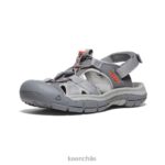 calzado KEEN sandalia barranco h2 gris acero/coral mujer J4XN6651 - Image 3