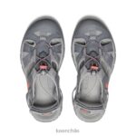calzado KEEN sandalia barranco h2 gris acero/coral mujer J4XN6651 - Image 4