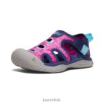 calzado KEEN sandalia raya azul profundo/festival fucsia pequeños niños J4XN6866 - Image 3