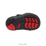 calzado KEEN zapatillas chandler 2 cnx alfombra negra/roja niños pequeños J4XN6885 - Image 4