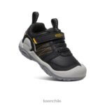calzado KEEN zapatillas con pico y nudo amarillo negro niños pequeños J4XN6934 - Image 3