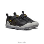 calzado KEEN zapatillas con pico y nudo amarillo negro pequeños niños J4XN6971 - Image 2