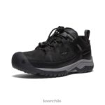 calzado KEEN zapato impermeable targhee negro/gris acero niños grandes J4XN6842 - Image 3